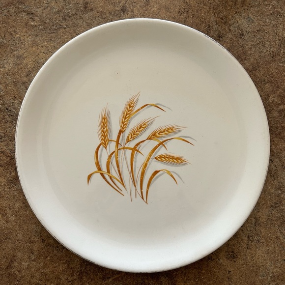 Homer Laughlin Knowles Golden Wheat Dinner Plate X4020 1950s made in USA Lennox - Picture 1 of 2